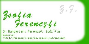 zsofia ferenczfi business card